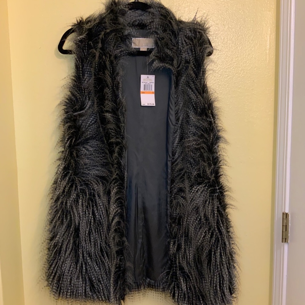 Michael Kors Faux Raccoon fur size S